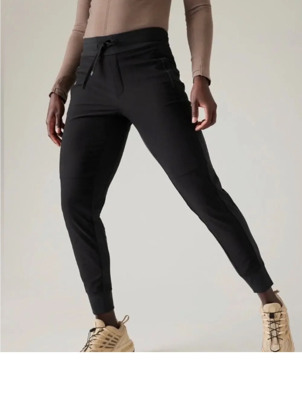 Athleta headlands hybrid cargo black Black Jogger Pants with Drawstring